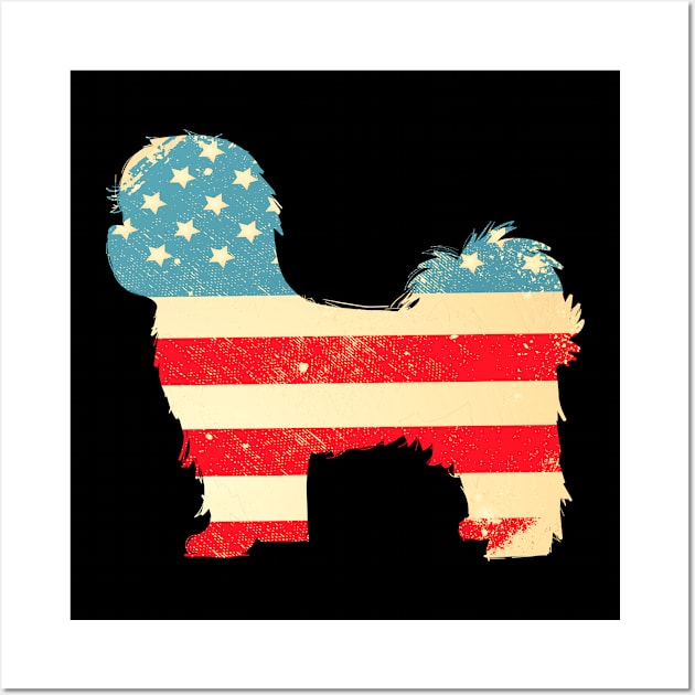 American Flag Shih Tzu Wall Art by finchandrewf